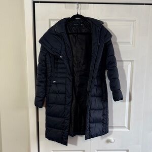 Navy Blue Tahari Puffer Coat